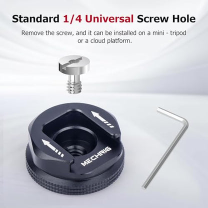 Cold Shoe Mount Adapter with 1/4"-20 Thread, Universal Aluminum Camera Accessory for Microphone, LED Light, Monitor – 30×13.5mm, 19.5g, Anti-Slip Design (62029)