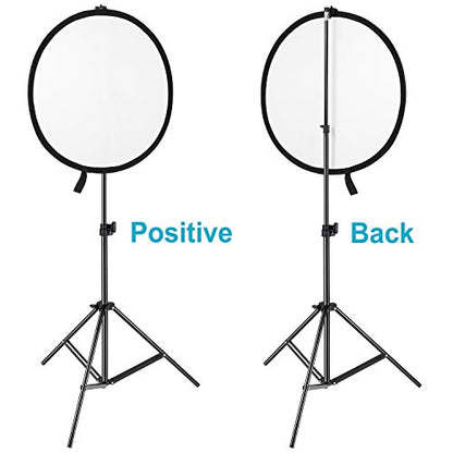 NEEWER 2 Pack Reflector Holder Backdrop Clamp, Sturdy Aluminum Alloy Photography Reflector Disc Holding Positioning Clamp Mount Adapter for Light Stand with 5/8" Stud, RF-NA-2 - style: 2 Pack