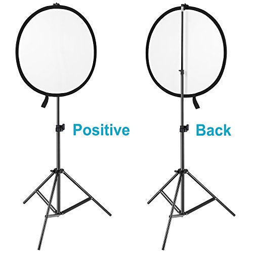 NEEWER 2 Pack Reflector Holder Backdrop Clamp, Sturdy Aluminum Alloy Photography Reflector Disc Holding Positioning Clamp Mount Adapter for Light Stand with 5/8" Stud, RF-NA-2 - style: 2 Pack