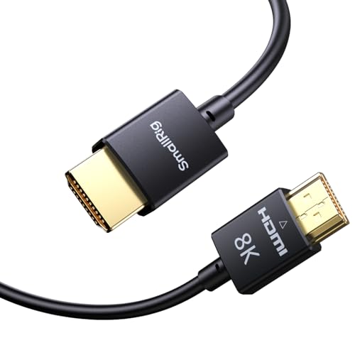 SMALLRIG 8K HDMI 2.1 Cable 100cm / 3.3Ft (A to A), Super Flexible Slim Cord/Cable, Supports 8K@60Hz/4K@120Hz, Ethernet, ARC Type-A Male to Male for Camera, Monitor, Gimbal - 5086
