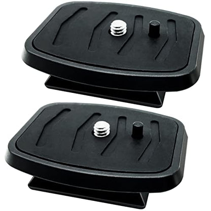 2 Pack 43mm Tripod Quick Release Plate Camera Mounting Adapter, QR Ball Head Parts Replacement for Torjim 60-Inch AX60, Endurax 66'' ETR66 Mount 1 11/16'', Black - size: 43mm