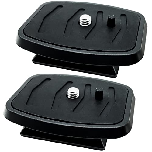 2 Pack 43mm Tripod Quick Release Plate Camera Mounting Adapter, QR Ball Head Parts Replacement for Torjim 60-Inch AX60, Endurax 66'' ETR66 Mount 1 11/16'', Black - size: 43mm