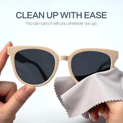 Vemiss 6 Pack Microfiber Glasses Cleaning Cloth, Wipes Lens Eyeglasses & Screens - Reusable, Portable with Keychain & Pouch - Sunglasses, Jewelry, Phone Cleaner Cloth (Color 2) - color: Color 2