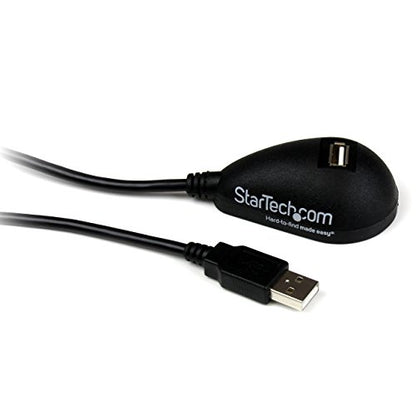 StarTech 5ft USB 2.0 Extension Cable, USB-A M/F (USBEXTAA5DSK) - color: Black, size: 5 feet (1-Pack), style: USB 2.0