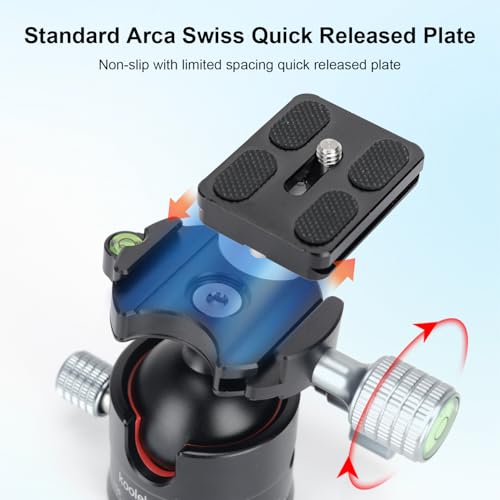 Koolehaoda Low Profile Ball Head, Panorama Tripod Head Arca Swiss QR Plate | Φ36mm 360° Metal Panorama, 1/4" Screw Arca Swiss Quick Release Plate, DSLR Camera Tripod Monopod, Max Load 33lbs / 15kg - color: 36mm Ball Head