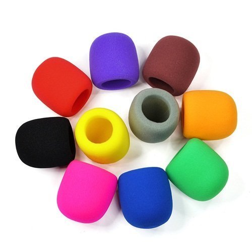 ANBANA @ 10 Pack Colors Handheld Stage Microphone Windscreen Foam Mic Cover Karaoke DJ