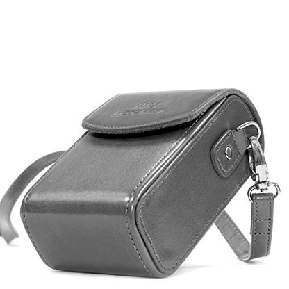 MegaGear MG1215 Leather Camera Case with Strap compatible with Canon PowerShot G7 X Mark III, G7 X Mark II, G7 X - Gray - color: Gray
