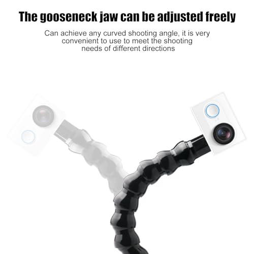 Milltrip Flexible Arm Mount Monopod, Gooseneck Camera Mount, 12-Section Adjustable Sports Camera Holder, 1/4in Screw Holes, for Action Cameras, Surfing, Cycling, Rock Climbing