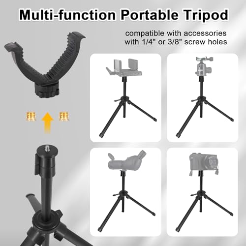 HUNTPAL Portable Shooting Stick Tripod Gun Rest | Portable, Adjustable Height, Compact Aluminum Construction, For Range Table Shooting Target Practice - color: Tripod-690: 18"-52"