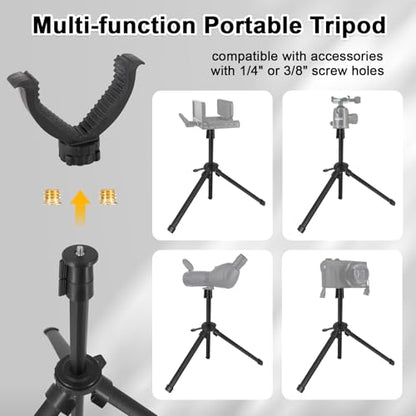 HUNTPAL Portable Shooting Stick Tripod Gun Rest | Portable, Adjustable Height, Compact Aluminum Construction, For Range Table Shooting Target Practice - color: Tripod-690: 18"-52"
