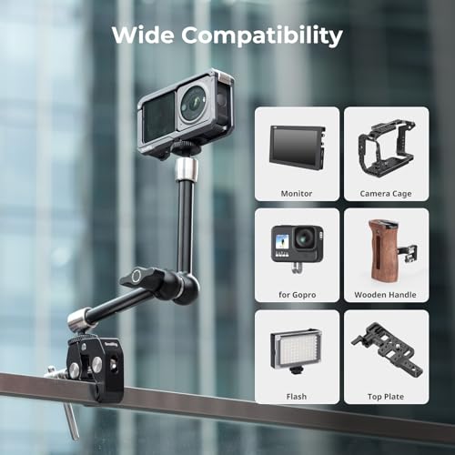 SmallRig 9.8-inch Magic Arm 2-Pack, Adjustable Articulating Friction Arm Mount with 1/4"-20 Thread Screw, for Camera Monitor/LED Light Setup, 5317 - style: 2-Pack