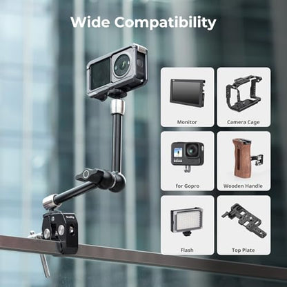 SmallRig 9.8-inch Magic Arm 2-Pack, Adjustable Articulating Friction Arm Mount with 1/4"-20 Thread Screw, for Camera Monitor/LED Light Setup, 5317 - style: 2-Pack