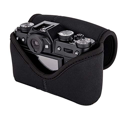 JJC Black Ultra Light Neoprene Camera Case, Compatible with X-E4 X-T30 II X-T30 X-T20 X-T10 +Short Prime Lens, 18mm F1.4/ 27mm F2.8/ 35mm F2, Pouch Bag Fuji X100V X100VI, Compact Size 127x85x84mm - color: OC-F1, style: Oc-f1