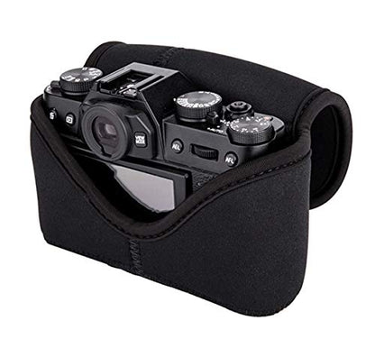 JJC Black Ultra Light Neoprene Camera Case, Compatible with X-E4 X-T30 II X-T30 X-T20 X-T10 +Short Prime Lens, 18mm F1.4/ 27mm F2.8/ 35mm F2, Pouch Bag Fuji X100V X100VI, Compact Size 127x85x84mm - color: OC-F1, style: Oc-f1