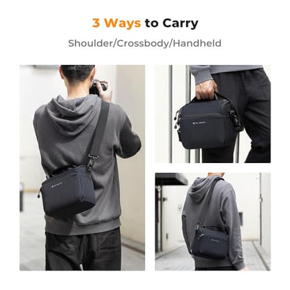 K&F CONCEPT Camera Sling Bag Small Crossbody Camera Case DSLR/SLR/Cute Compact Shoulder Photography Bags for Photographers - color: 04-deep Blue