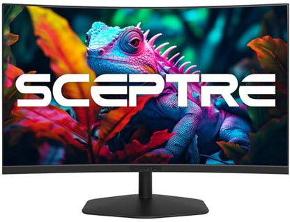 Sceptre Curved 24-inch Gaming Monitor 1ms 100Hz 1500R DisplayPort HDMI X2 Eye Care 100% sRGB Build-in Speakers, Machine Black 2025 (C248W-FW100T Series) - style: 24" Curved 100Hz DisplayPort HDMI