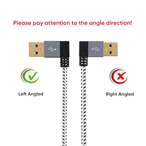 CableCreation USB 3.0 Extension Cable 1FT, [2-Pack] Left Angle USB 3.0 Male to Female Extender Cord, 90 Degree USB 3.0 for VR, PlayStation, Xbox, Keyboard, Space Gray, 0.3M - size: 1FT-2Pack, style: Left Angle