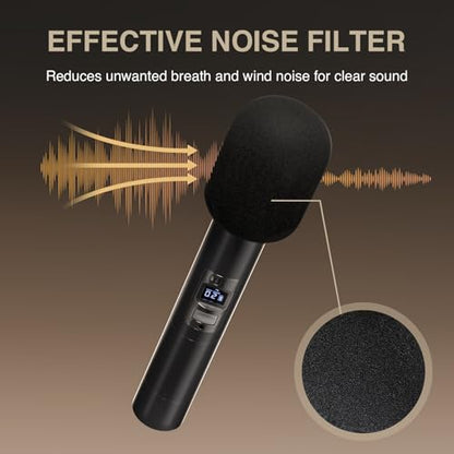 Phenyx Pro 5 Pack Foam Mic Cover, Thick Handheld Microphone Windscreen, Reusable Microphone Pop Filter (PTA-WDS5)