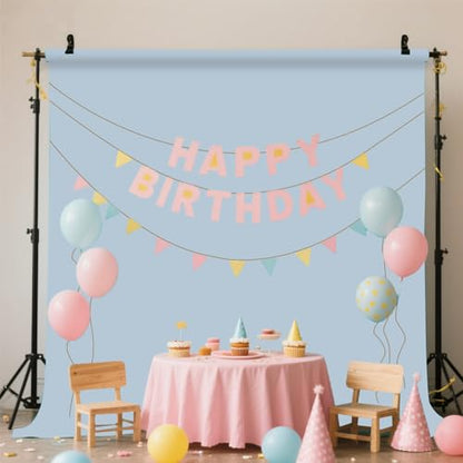 Dusty Blue Photo Backdrop for Photoshoot Photography Background Studio Blue Aura Backdrop Streaming Video Shooting 8x10FT - color: Blue Aura, size: 8X10 FT