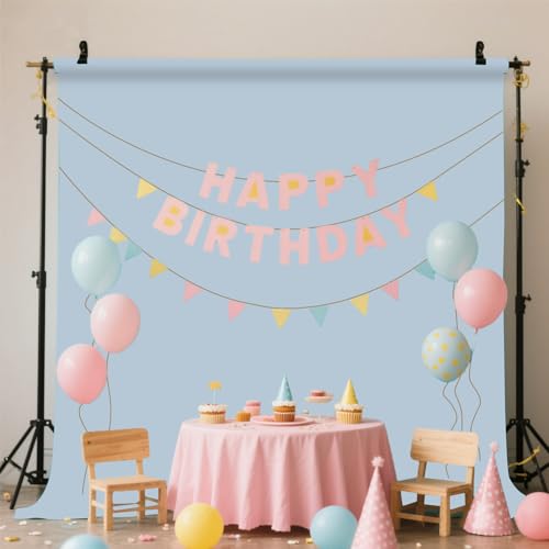 Dusty Blue Photo Backdrop for Photoshoot Photography Background Studio Blue Aura Backdrop Streaming Video Shooting 3x5FT - color: Blue Aura, size: 3X5 FT
