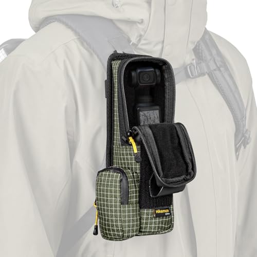 HIKEMAN Backpack Shoulder Strap Bag for DJI Osmo Pocket 3, Quick Access and Lightweight Protective Pouch, Water-Resistant Portable Storage Bag for Camera & Accessories, Daily Outdoor (Army Green) - color: Army Green