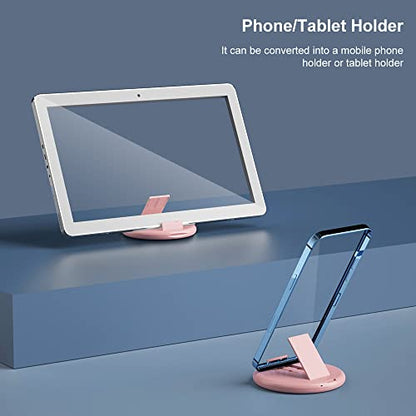 YANZIE USB Adapter Kit, Travel Charging Organizer Case with USB C, Micro USB and Lightning-Compatible Adapters, SIM Card Holder, Eject Pin and Phone Stand for Travel, Office and Car, Pink - color: Pink