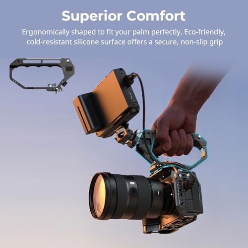SmallRig D-Style NATO Rail Top Handle with Quick Release Clamp, Cold-Resistant Silicone Grip, 1/4"-20 & 3/8"-16 Mounting Holes for Camera, Monitor, Microphone, Versatile Handheld Rig Handle-5661