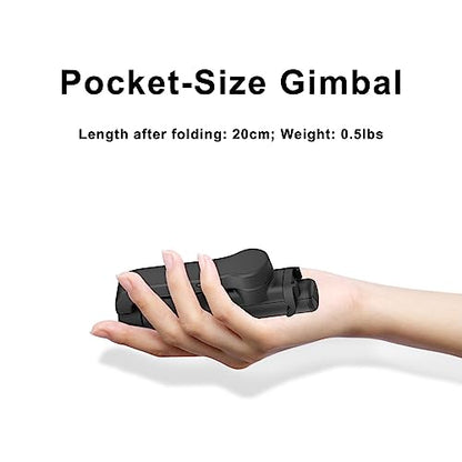 Selfie Stick Gimbal Stabilizer, Gimbled Phone Holder with Wireless Remote Tripod 1-Axis Handheld Smartphone Portable Gimbal for Tiktok Vlog Youtuber Live Video Recording