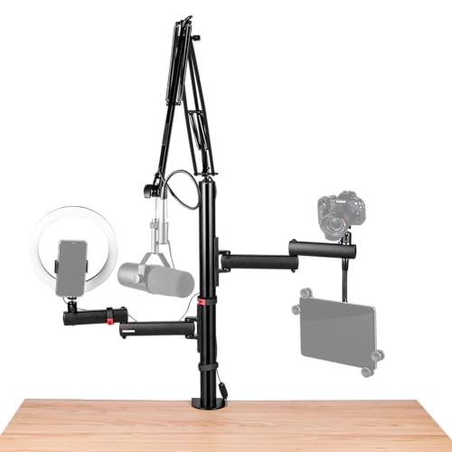 Gator Frameworks ID Series All-in-One Content Creator Tree with Light, Mic & Camera Attachments, Accessory Extentions Available (GFW-ID-CREATORTREE)