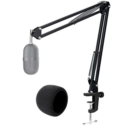 For Razer Seiren Mini Boom Arm - Mic Stand with Reduce Wind Noises Mic Foam Cover, 3/8" to 5/8" Adapter Compatible with Most Microphone - color: Rz Mini Stand