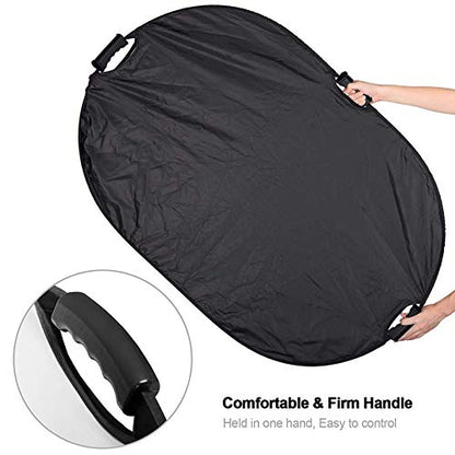 Selens 5-in-1 Oval Reflector with Handle for Photography Photo Studio Lighting & Outdoor Lighting (24 x 36 Inch) - size: 24 x 36 Inch Oval Reflector