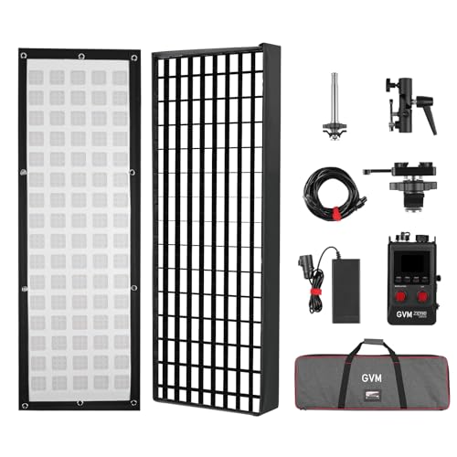 GVM 200W Bi-Color LED Light Panel, Z200B Ultra-Thin Expandable Soft Video Light 2700K–6800K CRI 97+, Modular Zipper Design, App & DMX Control Photography Light for Studio, Film & Live Streaming - size: Z200B