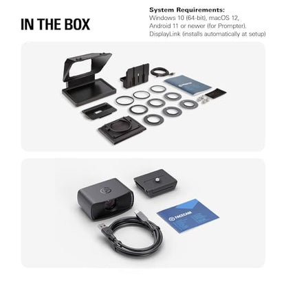 Elgato Prompter Camera Set - Premium Teleprompter with Full HD Webcam, HDR Enabled, Perfect for Streaming, Presenting, Video Calls, Compatible with OBS, Zoom, Teams, and More, Works with PC/Mac