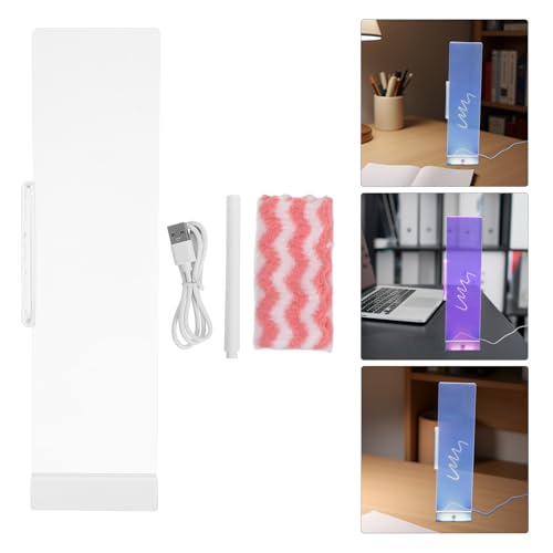MAGICLULU Computer Monitor Memo Board LED Light-up Screen Message Panel White Right Side Desktop Memo Holder Office Workspace Organizer