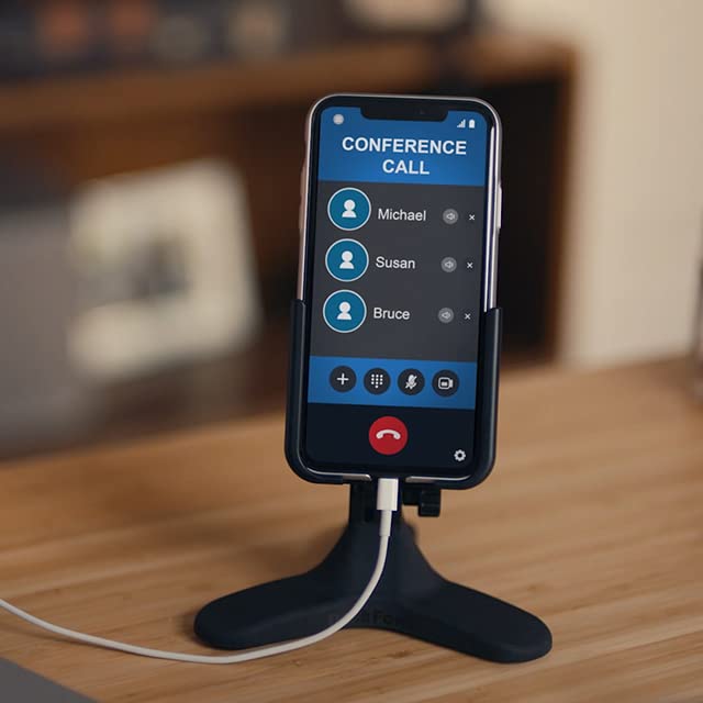 WeatherTech DeskFone - Universal Desktop Cell Phone Holder (Red Metal Knobs) - color: Red Metal Knobs