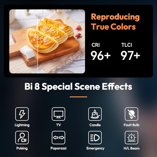 ULANZI 40W Bi-Color Portable Video Light, 5000mAh Rechargeable LED Camera Light, Battery, 8 Scene Modes, 2700-6500K Mini Studio Lighting for YouTube, Vlogging, Live Streaming, Photography - color: LM-P40Bi