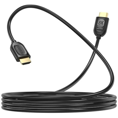 Fosmon 8K 4K HDMI Cable 15FT, Ultra High Speed HDMI 2.1 Cable, 8K@60Hz, 4K@120Hz, 48Gbps, CL2 in-Wall Rated, 30AWG, Dynamic HDR and Dolby Vision, Supports eARC, Ethernet, 3D Black - size: 15FT, style: 8K