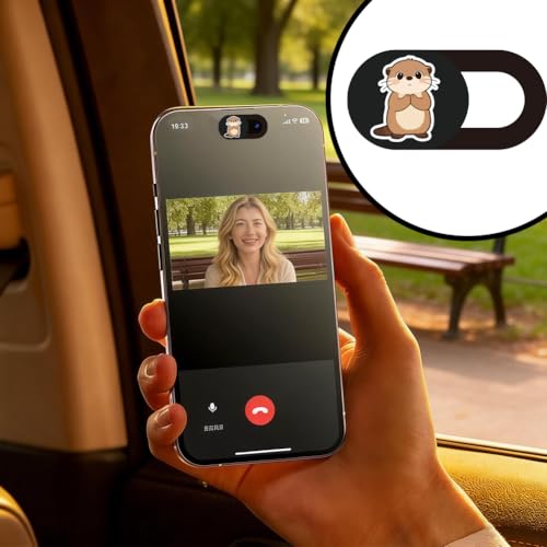 6Pcs 6 Styles Otter Cute Laptop Camera Cover Privacy Guard Accessories, 0.04 Inch Ultra Thin Webcam Cover Slide Protector Blocker for Desktop Computer Tablet Notebook Mini PC Office Use - color: Otter