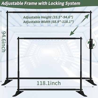 10x8FT Strengthen Heavy Duty Thick and Sturdier Backdrop Stand for Party - size: Thicker 10*8 FT