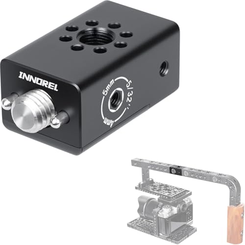 INNOREL CB1 CNC Aluminum Alloy Multi-Function Cheese Handle, Cheese Grip Extension Bar Featuring Multiple 3/8" Arri Locating Holes for Camera Cage Frames, DIY Video Rigs, Any 3/8" Threaded Point - size: CB1
