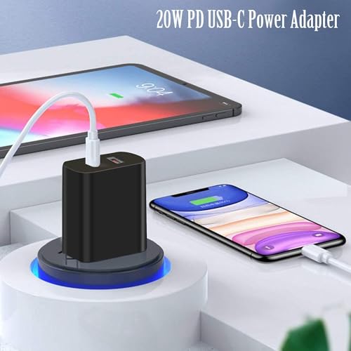 4 Pack USB C Charger Block,20W USB-C & USB-A Port Charger，for i Phone 17/16/15/14/13/12/11/X/8, i Pad and More - color: 4p black