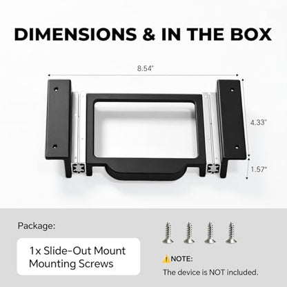 Slide-Out Under Desk Mount for Elgato Stream Deck MK.2 (15-Key), Stealth Holder with Smooth Metal Rails - Streamer Accessories for Gaming PC and Desk Setup