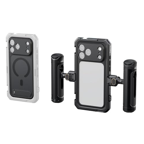 SmallRig Phone Video Cage Dual Handheld Kit for iPhone 17 Pro Max, Phone Rig with Wireless Quick Release Side Handle, 17mm T-Mount Lens Backplate for Video Recording/YouTube/Live Streaming/Vlog - 5541 - style: Dual Handheld Kit
