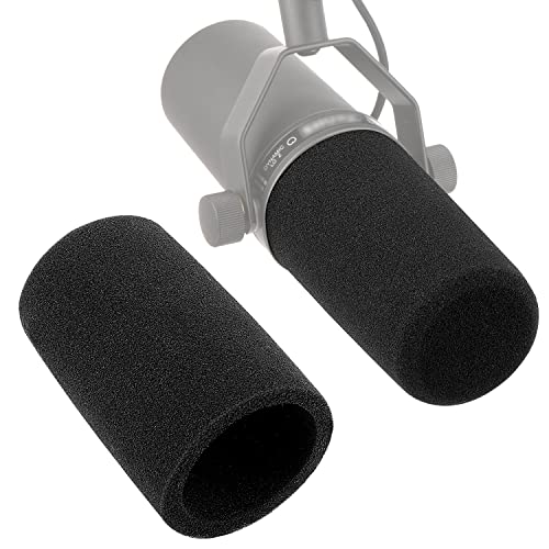 SM7B Pop Filter - Mic Foam Cover Compatible with Shure SM7B Vocal Dynamic Microphone Black Windscreen Noise Cancellation - color: SM7B Mic Cover