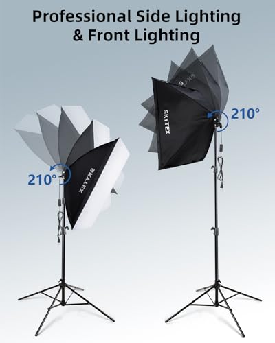 Skytex Softbox Lighting Kit 3Pack 20x28in Soft Box|28in Octa Softbox|85W 2700-6400K E27 LED Bulb Continuous Photography Lighting, Studio Lights Equipment for Photo Shooting, Video Recording