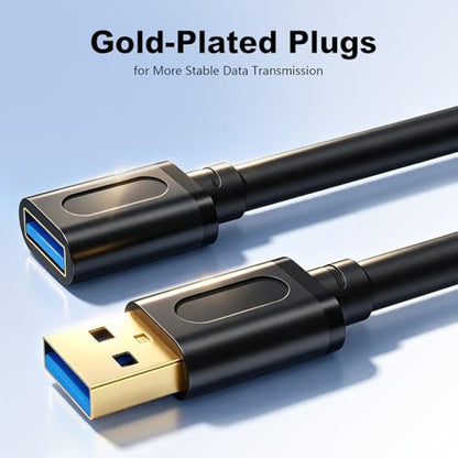 USB 3.0 Extension Cable 15Ft, USB 3.0 Male to Female Lead with Signal Amplification Active Cord for Printers, Keyboards, Game Console, Loudspeakers, Scanners, Displays, Headsets(5M/15Ft) - size: 15 Ft