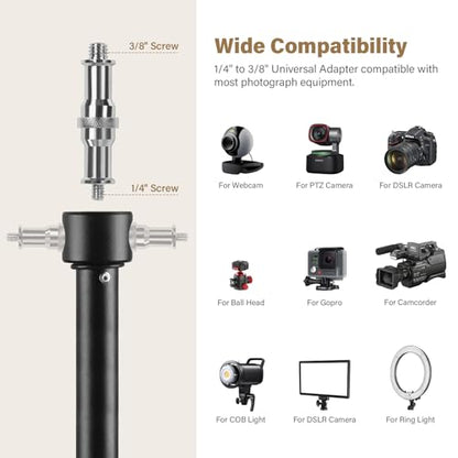 16.4' Heavy Duty Extreme Tall Video Camera Sports Tripod Stand, Sdfghj 16.4ft/500cm Sky High Tripod Light Stand with 1/4"& 3/8" Screw Adapter Non-Slip Feet Wind Resistant, for Soccer/Basketball Games - size: Built-in Spring 16.4'