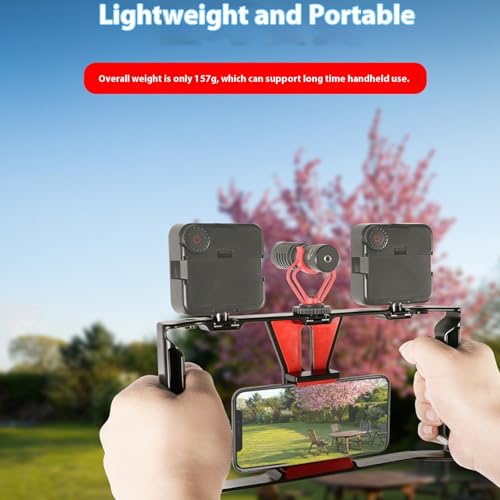 Filmmaking Case Smartphone Video Rigs Film Making Rigs Cage Handheld Stabilizer Handle Grip Tripod Holder for Phone Anti Shock Smartphone Stabilizer for Video