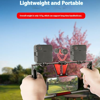 Filmmaking Case Smartphone Video Rigs Film Making Rigs Cage Handheld Stabilizer Handle Grip Tripod Holder for Phone Anti Shock Smartphone Stabilizer for Video