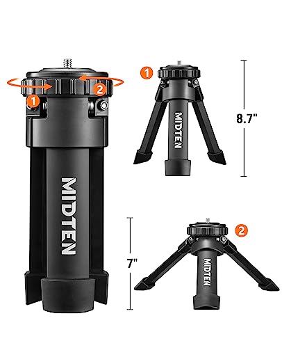 MidTen Portable Shooting Rest Tripod Rifle Stand for Range - Lightweight Bench Rest with 360 Rotate V Yoke Holder - size: 6.1-7.9''